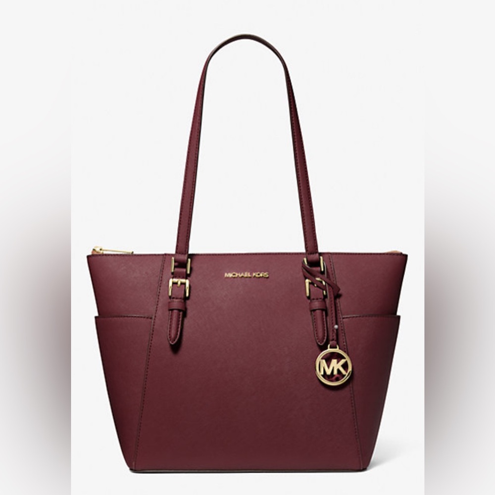 Michael Kors Burgundy Tote Bag